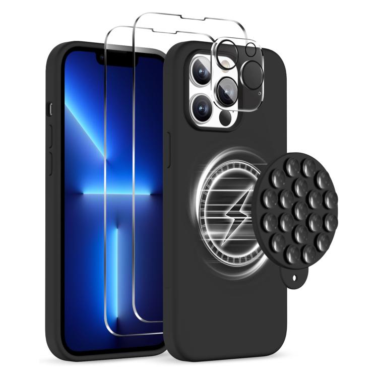 Silicone Suction Cup MagSafe Phone Case with Screen Film, For iPhone 13 Pro Max, For iPhone 13 Pro, For iPhone 13 Apple Accessories engsil4916 More iPhone Cases - APEXEL INDIA - Mobile Lens - Mobile Camera Lens - Cellphone Accessories - Phone Lens - Smartphone Lens