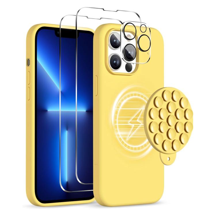 Silicone Suction Cup MagSafe Phone Case with Screen Film, For iPhone 13 Pro Max, For iPhone 13 Pro, For iPhone 13 Apple Accessories engsil4916 More iPhone Cases - APEXEL INDIA - Mobile Lens - Mobile Camera Lens - Cellphone Accessories - Phone Lens - Smartphone Lens