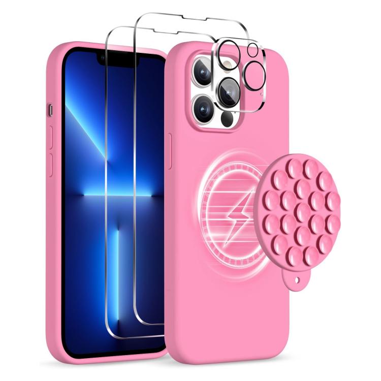 Silicone Suction Cup MagSafe Phone Case with Screen Film, For iPhone 13 Pro Max, For iPhone 13 Pro, For iPhone 13 Apple Accessories engsil4916 More iPhone Cases - APEXEL INDIA - Mobile Lens - Mobile Camera Lens - Cellphone Accessories - Phone Lens - Smartphone Lens