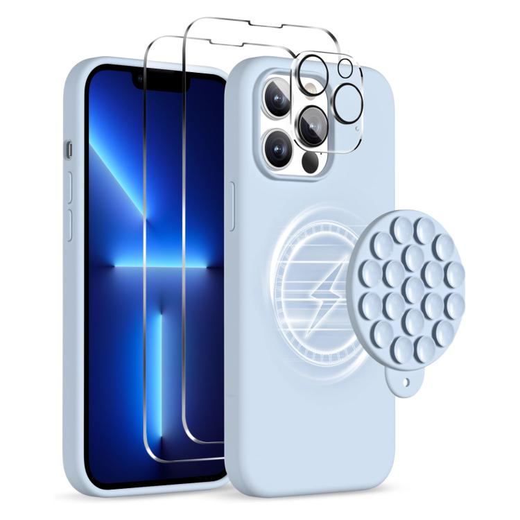 Silicone Suction Cup MagSafe Phone Case with Screen Film, For iPhone 13 Pro Max, For iPhone 13 Pro, For iPhone 13 Apple Accessories engsil4916 More iPhone Cases - APEXEL INDIA - Mobile Lens - Mobile Camera Lens - Cellphone Accessories - Phone Lens - Smartphone Lens