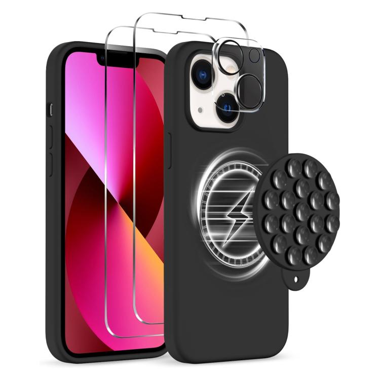 Silicone Suction Cup MagSafe Phone Case with Screen Film, For iPhone 13 Pro Max, For iPhone 13 Pro, For iPhone 13 Apple Accessories engsil4916 More iPhone Cases - APEXEL INDIA - Mobile Lens - Mobile Camera Lens - Cellphone Accessories - Phone Lens - Smartphone Lens