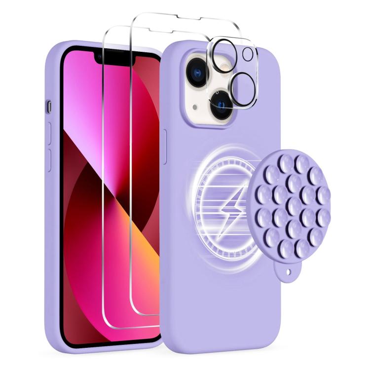 Silicone Suction Cup MagSafe Phone Case with Screen Film, For iPhone 13 Pro Max, For iPhone 13 Pro, For iPhone 13 Apple Accessories engsil4916 More iPhone Cases - APEXEL INDIA - Mobile Lens - Mobile Camera Lens - Cellphone Accessories - Phone Lens - Smartphone Lens