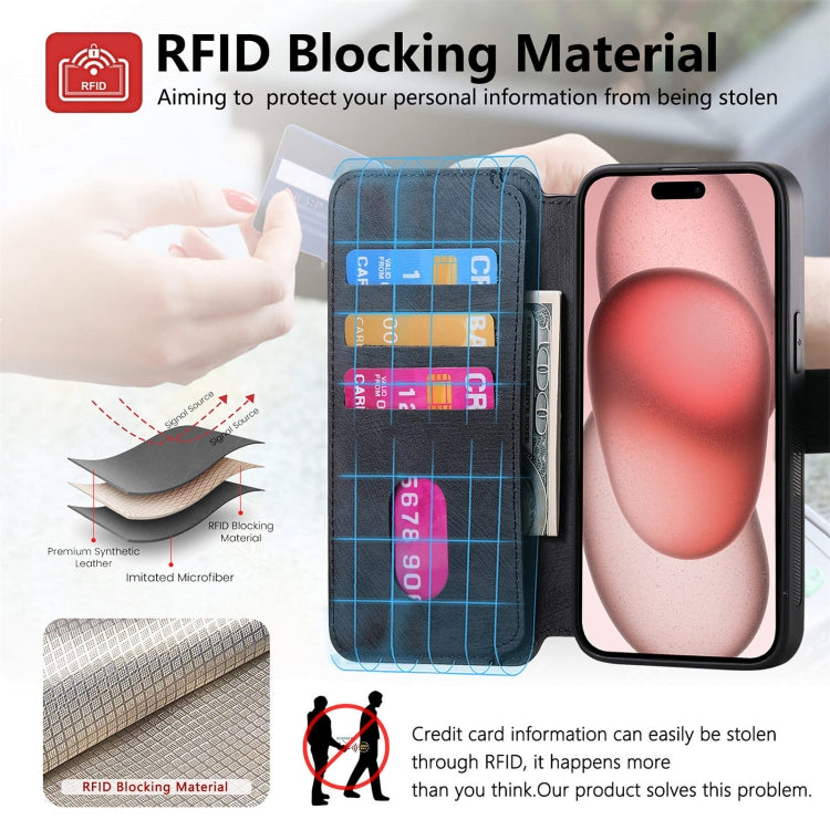 CaseNeo MagSafe RFID Anti-theft Retro Leather Phone Case, For iPhone 15 Apple Accessories engcas4922 iPhone 15 - CaseNeo - Mobile Lens - Mobile Camera Lens - Cellphone Accessories - Phone Lens - Smartphone Lens