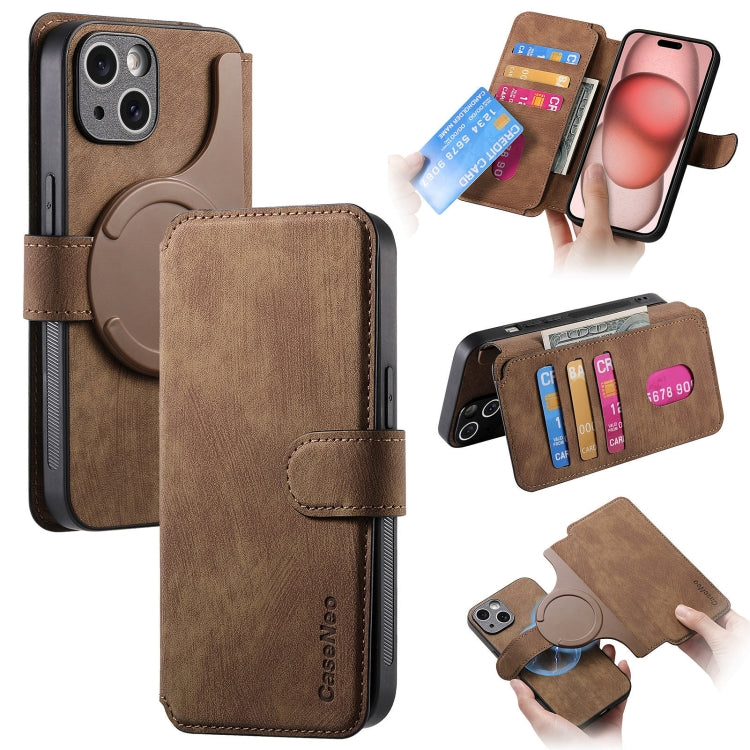 CaseNeo MagSafe RFID Anti-theft Retro Leather Phone Case, For iPhone 15 Apple Accessories engcas4922 iPhone 15 - CaseNeo - Mobile Lens - Mobile Camera Lens - Cellphone Accessories - Phone Lens - Smartphone Lens