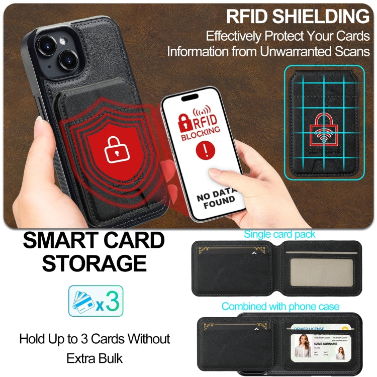LC.IMEEKE L3 Series Detachable RFID Card Bag Magsafe Phone Case, For iPhone 15, For iPhone 14 / 13, For iPhone 14 Pro Max, For iPhone SE 2022 / 2020 Apple Accessories englc-4954 iPhone 15 - LC.IMEEKE - Mobile Lens - Mobile Camera Lens - Cellphone Accessories - Phone Lens - Smartphone Lens