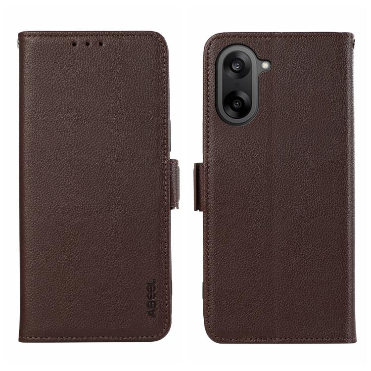 ABEEL Side-Magnetic Litchi Pattern Leather RFID Phone Case, For OnePlus Nord 5 / Ace 5 Ultra, For OnePlus Nord CE5 / Ace 5 Racing, For OnePlus Ace 5 Pro / Ace 5, For OnePlus 13