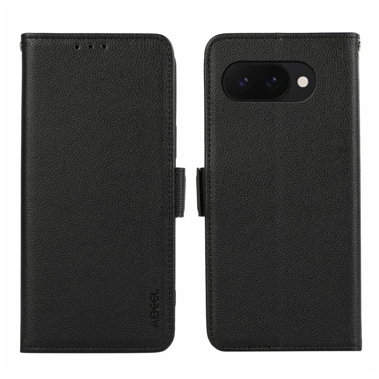 ABEEL Side-Magnetic Litchi Pattern Leather RFID Phone Case, For Google Pixel 9a engabe3796 Mobile Accessories - APEXEL INDIA - Mobile Lens - Mobile Camera Lens - Cellphone Accessories - Phone Lens - Smartphone Lens
