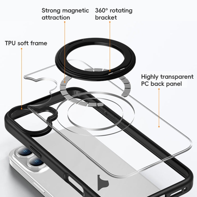 High Transparency 360 Degree Rotating Holder MagSafe Phone Case, For iPhone 11 Apple Accessories enghig4984 More iPhone Cases - APEXEL INDIA - Mobile Lens - Mobile Camera Lens - Cellphone Accessories - Phone Lens - Smartphone Lens