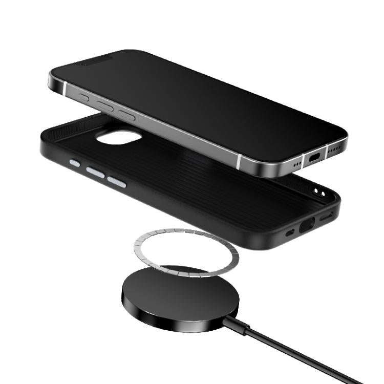 ABEEL C Carbon Fiber Series 6D Micro Relief MagSafe Phone Case, For iPhone 17e / 16e, For iPhone 17 Pro Max, For iPhone 17 Pro, For iPhone 17, For iPhone Air, For iPhone 16 Pro Max