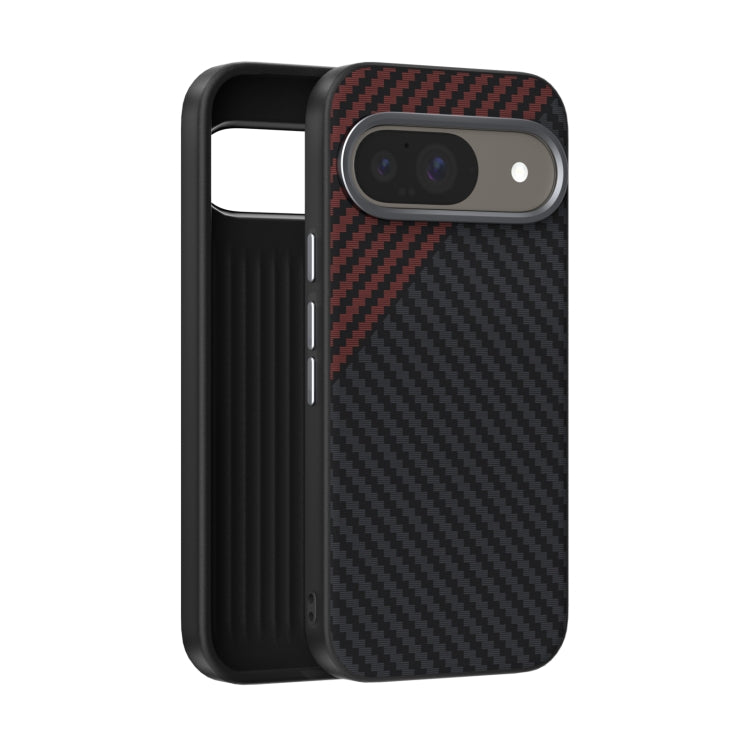 ABEEL C Carbon Fiber Series 6D Micro Relief MagSafe Phone Case, For Google Pixel 9 Pro, For Google Pixel 9