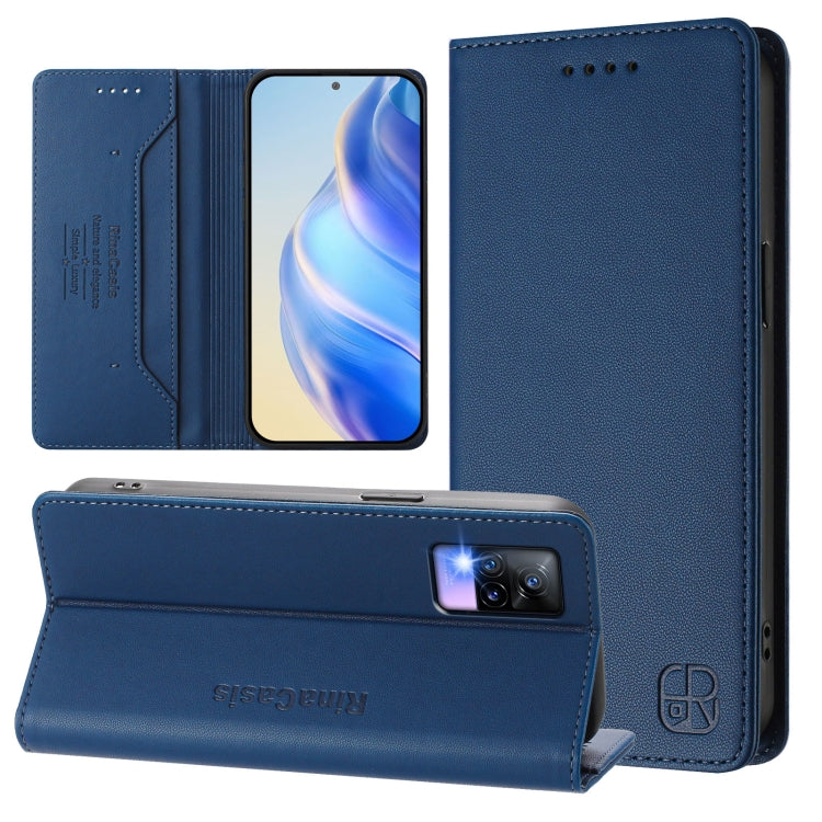 RC01 Dual-Folded Magnetic Suction RFID Leather Phone Case, For vivo Y76 5G, For vivo V20 / V21e 4G / Y73 2021, For vivo Y31 4G 2021 India / Y53s