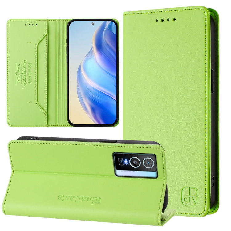RC01 Dual-Folded Magnetic Suction RFID Leather Phone Case, For vivo Y76 5G, For vivo V20 / V21e 4G / Y73 2021, For vivo Y31 4G 2021 India / Y53s