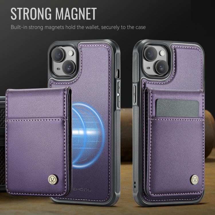 JEEHOOD J06 British Style RFID MagSafe Card Bag PU Phone Case, For iPhone 15, For iPhone 14 Plus, For iPhone 14, For iPhone 14 Pro Apple Accessories engjee5047 iPhone 15 - JEEHOOD - Mobile Lens - Mobile Camera Lens - Cellphone Accessories - Phone Lens - Smartphone Lens