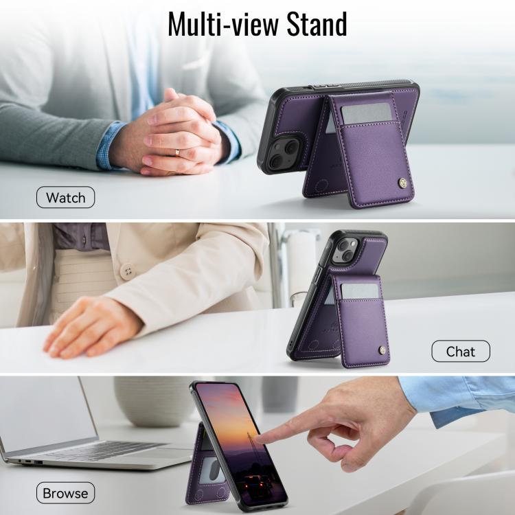 JEEHOOD J06 British Style RFID MagSafe Card Bag PU Phone Case, For iPhone 15, For iPhone 14 Plus, For iPhone 14, For iPhone 14 Pro Apple Accessories engjee5047 iPhone 15 - JEEHOOD - Mobile Lens - Mobile Camera Lens - Cellphone Accessories - Phone Lens - Smartphone Lens