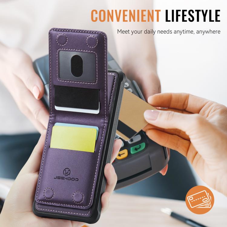 JEEHOOD J06 British Style RFID MagSafe Card Bag PU Phone Case, For iPhone 15, For iPhone 14 Plus, For iPhone 14, For iPhone 14 Pro Apple Accessories engjee5047 iPhone 15 - JEEHOOD - Mobile Lens - Mobile Camera Lens - Cellphone Accessories - Phone Lens - Smartphone Lens