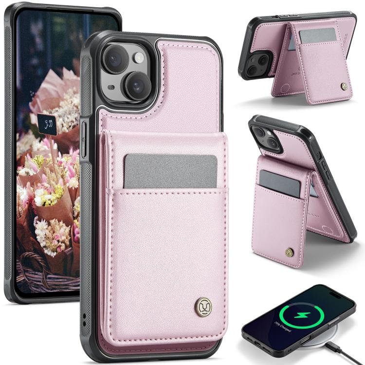 JEEHOOD J06 British Style RFID MagSafe Card Bag PU Phone Case, For iPhone 15, For iPhone 14 Plus, For iPhone 14, For iPhone 14 Pro Apple Accessories engjee5047 iPhone 15 - JEEHOOD - Mobile Lens - Mobile Camera Lens - Cellphone Accessories - Phone Lens - Smartphone Lens