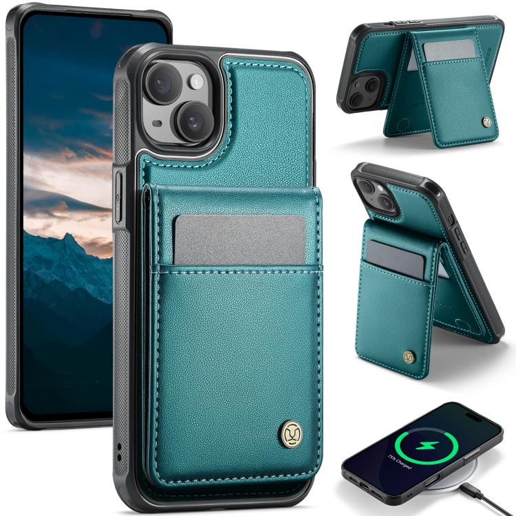 JEEHOOD J06 British Style RFID MagSafe Card Bag PU Phone Case, For iPhone 15, For iPhone 14 Plus, For iPhone 14, For iPhone 14 Pro Apple Accessories engjee5047 iPhone 15 - JEEHOOD - Mobile Lens - Mobile Camera Lens - Cellphone Accessories - Phone Lens - Smartphone Lens