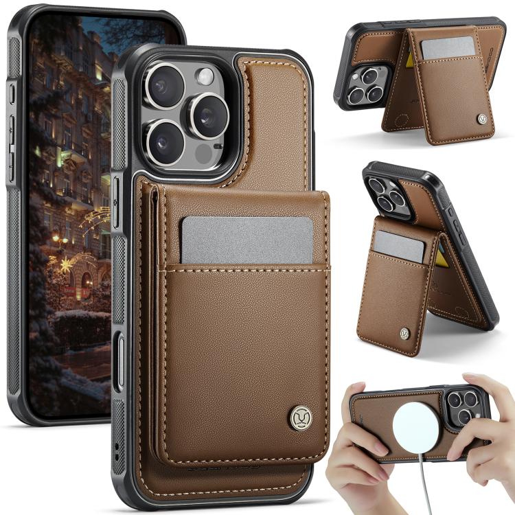JEEHOOD J06 British Style RFID MagSafe Card Bag PU Phone Case, For iPhone 16, For iPhone 15 Pro Max, For iPhone 15 Pro, For iPhone 15 Plus Apple Accessories engjee5043 iPhone 16 - JEEHOOD - Mobile Lens - Mobile Camera Lens - Cellphone Accessories - Phone Lens - Smartphone Lens