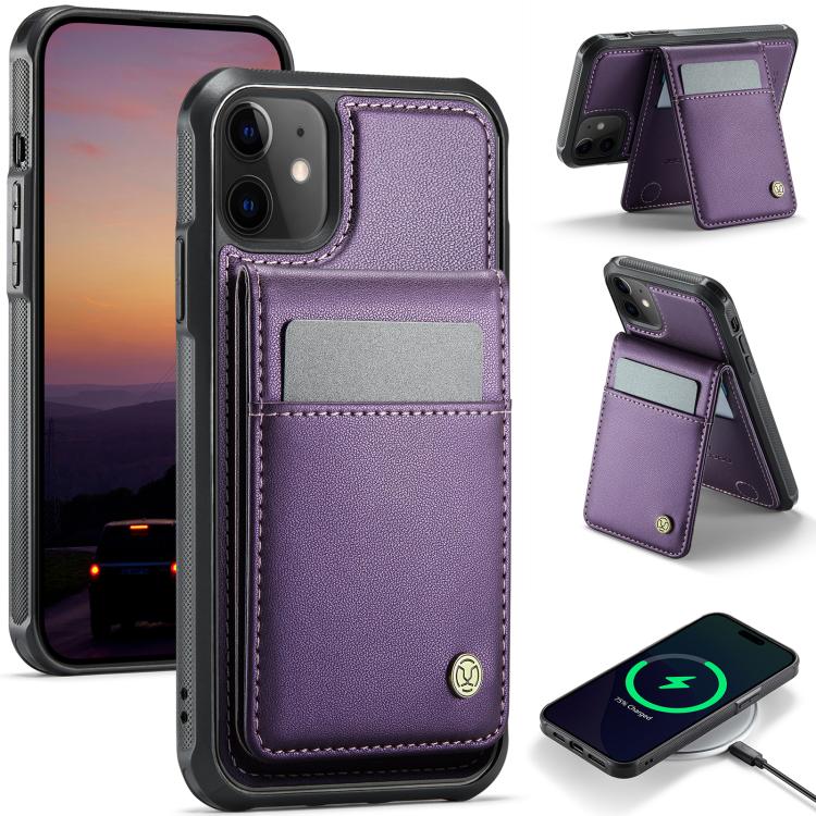 JEEHOOD J06 British Style RFID MagSafe Card Bag PU Phone Case, For iPhone 13, For iPhone 12 / 12 Pro, For iPhone 12 Pro Max, For iPhone 11 Pro Max Apple Accessories engjee5049 More iPhone Cases - JEEHOOD - Mobile Lens - Mobile Camera Lens - Cellphone Accessories - Phone Lens - Smartphone Lens