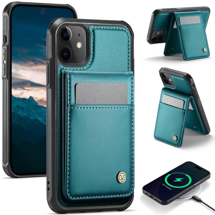 JEEHOOD J06 British Style RFID MagSafe Card Bag PU Phone Case, For iPhone 13, For iPhone 12 / 12 Pro, For iPhone 12 Pro Max, For iPhone 11 Pro Max Apple Accessories engjee5049 More iPhone Cases - JEEHOOD - Mobile Lens - Mobile Camera Lens - Cellphone Accessories - Phone Lens - Smartphone Lens