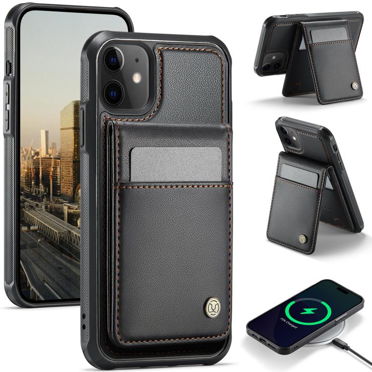 JEEHOOD J06 British Style RFID MagSafe Card Bag PU Phone Case, For iPhone 13, For iPhone 12 / 12 Pro, For iPhone 12 Pro Max, For iPhone 11 Pro Max Apple Accessories engjee5049 More iPhone Cases - JEEHOOD - Mobile Lens - Mobile Camera Lens - Cellphone Accessories - Phone Lens - Smartphone Lens