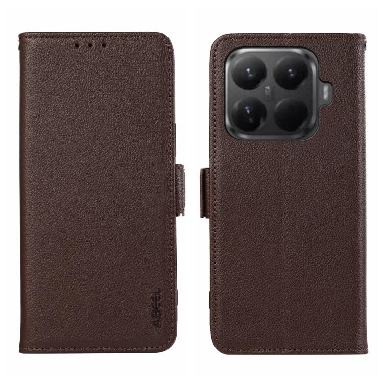 ABEEL Side-Magnetic Litchi Pattern Leather RFID Phone Case, For Xiaomi 17T Pro 5G, For Xiaomi 17T 5G, For Xiaomi 17 Pro Max, For Xiaomi 17 Pro, For Xiaomi 17, For Xiaomi 15T Pro 5G