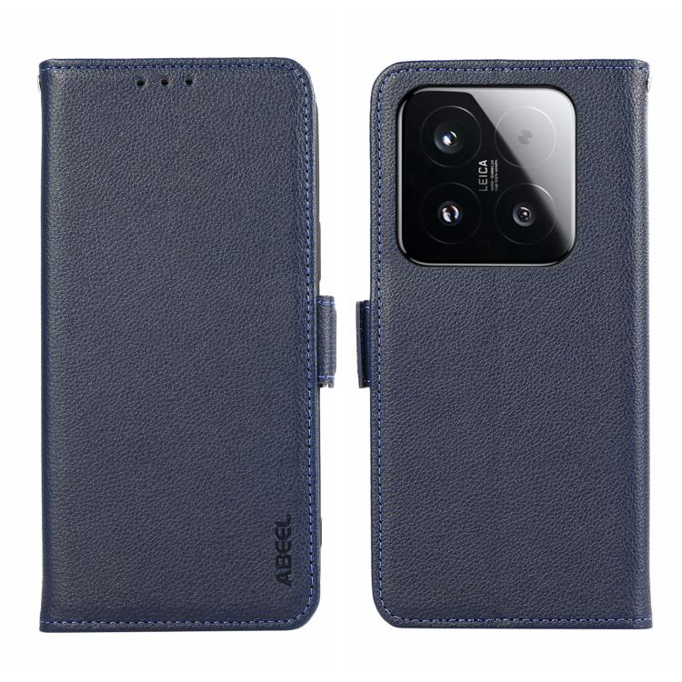 ABEEL Side-Magnetic Litchi Pattern Leather RFID Phone Case, For Xiaomi 15T 5G, For Xiaomi Poco F7 Pro / F7 Ultra, For Xiaomi 15 Ultra, For Xiaomi Poco X7 Pro