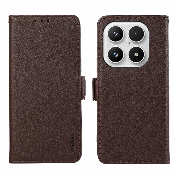 ABEEL Side-Magnetic Litchi Pattern Leather RFID Phone Case, For Xiaomi 17T Pro 5G, For Xiaomi 17T 5G, For Xiaomi 17 Pro Max, For Xiaomi 17 Pro, For Xiaomi 17, For Xiaomi 15T Pro 5G