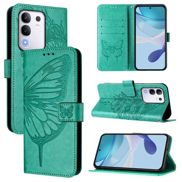Embossed Butterfly Leather Phone Case, For vivo Y29 4G Global, For vivo V50 Global