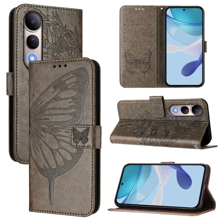 Embossed Butterfly Leather Phone Case, For vivo V50 Lite 5G, For vivo Y29S 5G / Y04 4G Global, For vivo Y29 4G Global