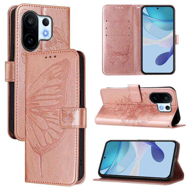 Embossed Butterfly Leather Phone Case, For vivo S30 Pro mini, For vivo S30, For vivo Y39 5G Global