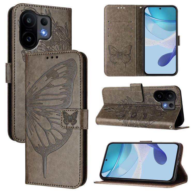 Embossed Butterfly Leather Phone Case, For vivo S30 Pro mini, For vivo S30, For vivo Y39 5G Global