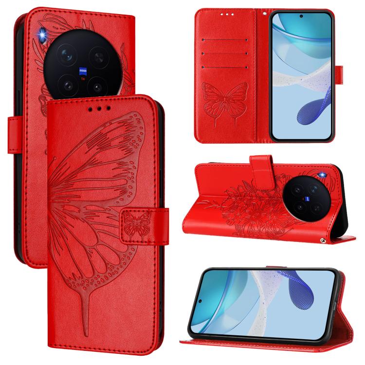 Embossed Butterfly Leather Phone Case, For vivo Y21 5G 2026 Global / Y05 4G, For vivo X300 Ultra 5G, For vivo X300 Pro