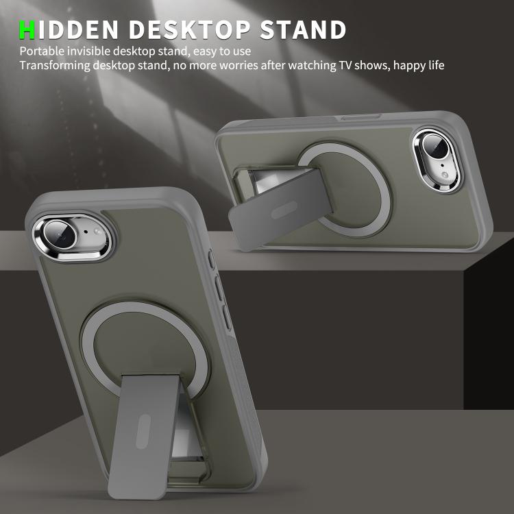 Acrylic Hybrid TPU MagSafe Holder Phone Case, For iPhone 16e Apple Accessories engacr5678 iPhone 16e - APEXEL INDIA - Mobile Lens - Mobile Camera Lens - Cellphone Accessories - Phone Lens - Smartphone Lens