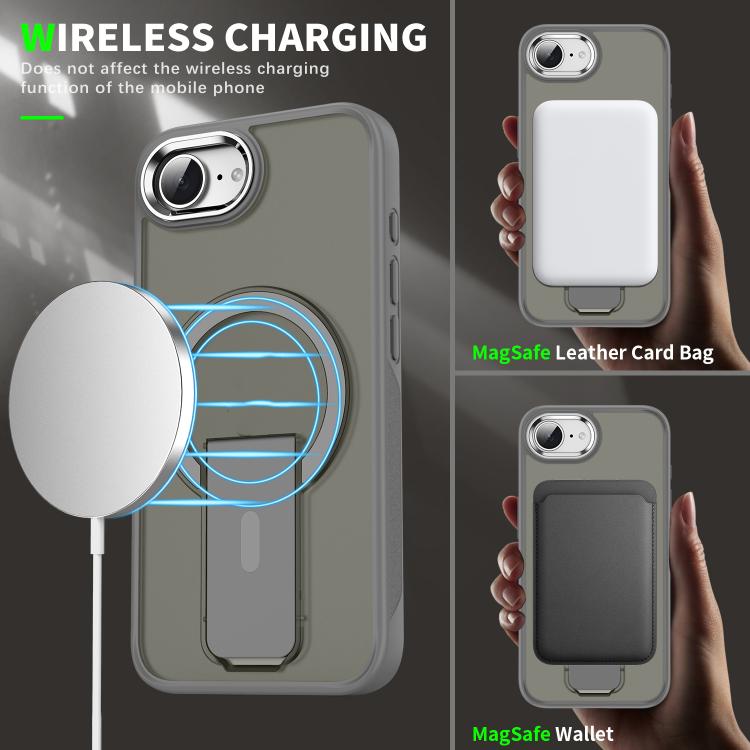 Acrylic Hybrid TPU MagSafe Holder Phone Case, For iPhone 16e Apple Accessories engacr5678 iPhone 16e - APEXEL INDIA - Mobile Lens - Mobile Camera Lens - Cellphone Accessories - Phone Lens - Smartphone Lens