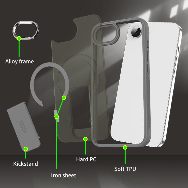 Acrylic Hybrid TPU MagSafe Holder Phone Case, For iPhone 16e Apple Accessories engacr5678 iPhone 16e - APEXEL INDIA - Mobile Lens - Mobile Camera Lens - Cellphone Accessories - Phone Lens - Smartphone Lens