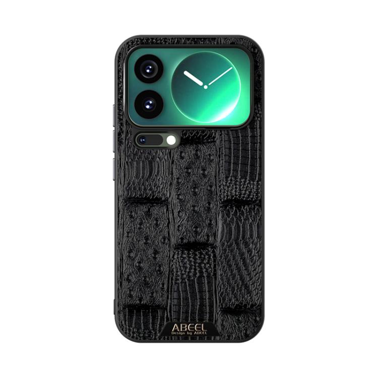 ABEEL Beast Pattern 6D Micro-Embossed MagSafe Genuine Leather Phone Case