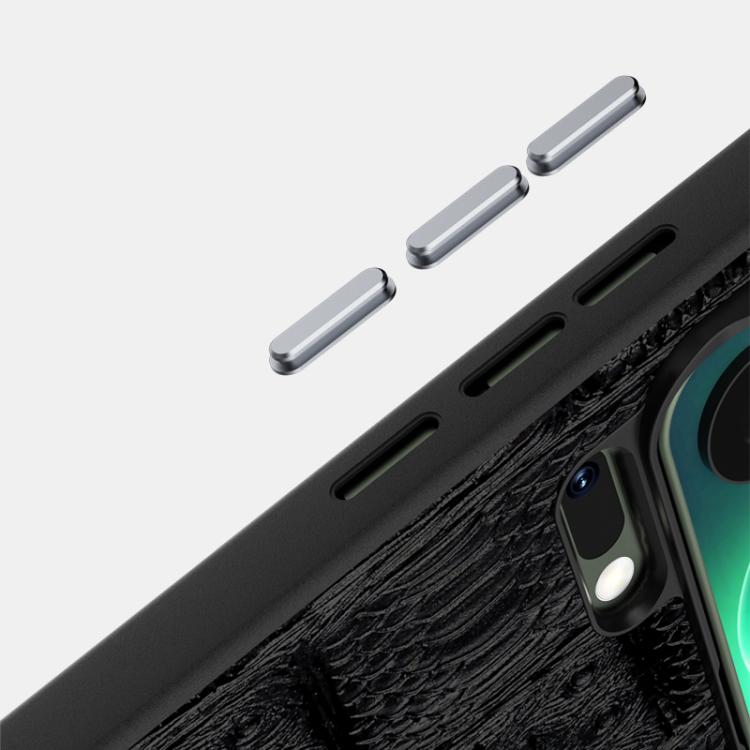 ABEEL Beast Pattern 6D Micro-Embossed MagSafe Genuine Leather Phone Case