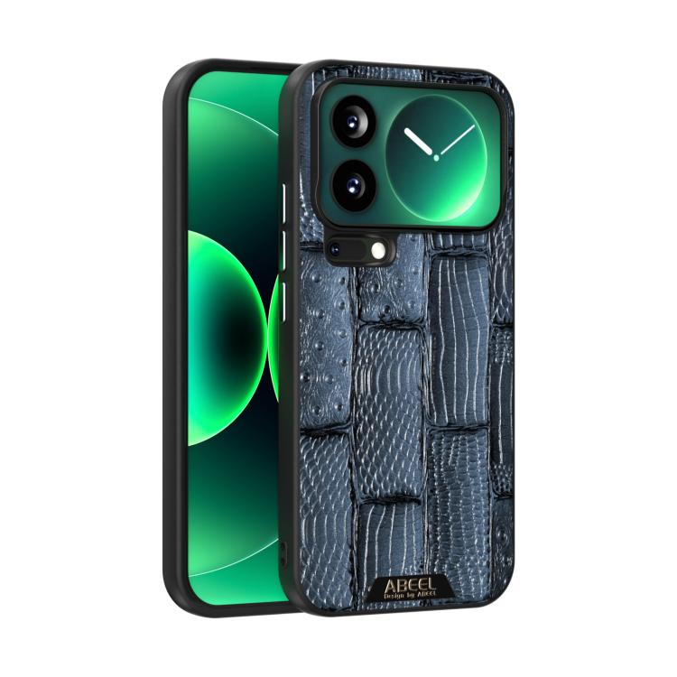 ABEEL Beast Pattern 6D Micro-Embossed MagSafe Genuine Leather Phone Case