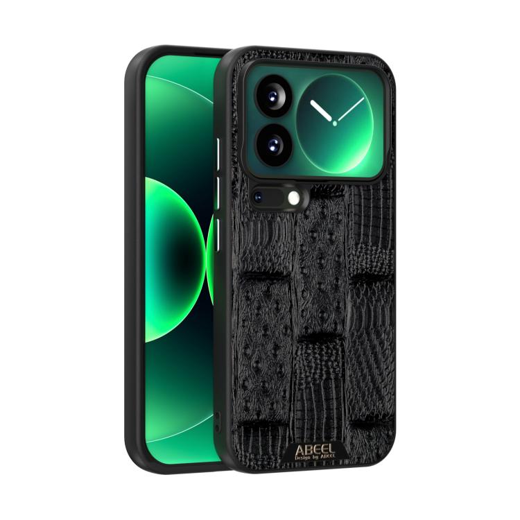 ABEEL Beast Pattern 6D Micro-Embossed MagSafe Genuine Leather Phone Case