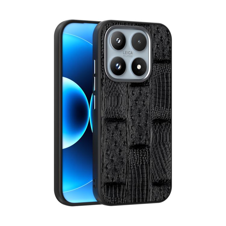 ABEEL Beast Pattern 6D Micro-Embossed MagSafe Genuine Leather Phone Case