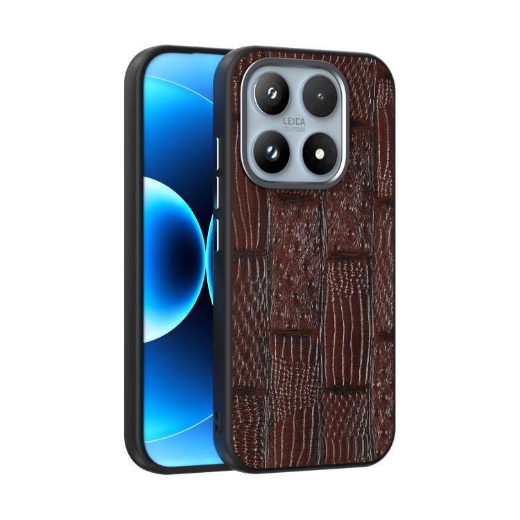 ABEEL Beast Pattern 6D Micro-Embossed MagSafe Genuine Leather Phone Case