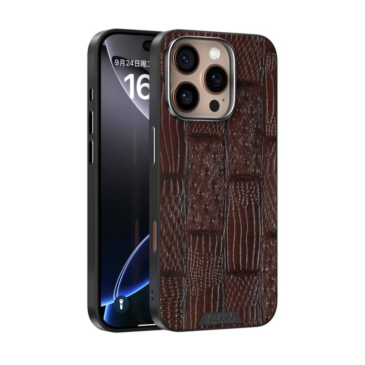 ABEEL Beast Pattern 6D Micro-Embossed MagSafe Genuine Leather Phone Case Apple Accessories - APEXEL INDIA - Mobile Lens - Mobile Camera Lens - Cellphone Accessories - Phone Lens - Smartphone Lens