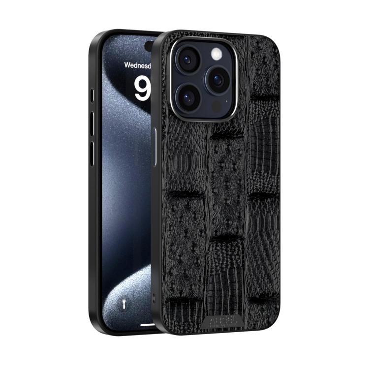 ABEEL Beast Pattern 6D Micro-Embossed MagSafe Genuine Leather Phone Case Apple Accessories - APEXEL INDIA - Mobile Lens - Mobile Camera Lens - Cellphone Accessories - Phone Lens - Smartphone Lens