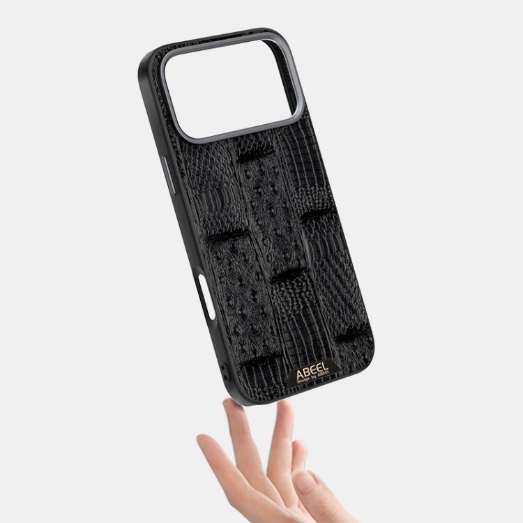 ABEEL Beast Pattern 6D Micro-Embossed MagSafe Genuine Leather Phone Case Apple Accessories - APEXEL INDIA - Mobile Lens - Mobile Camera Lens - Cellphone Accessories - Phone Lens - Smartphone Lens