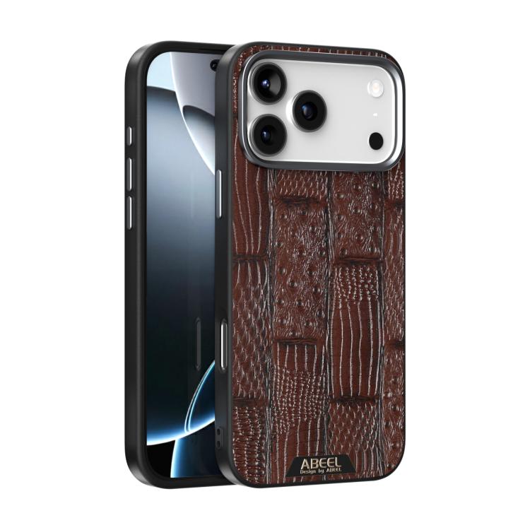 ABEEL Beast Pattern 6D Micro-Embossed MagSafe Genuine Leather Phone Case Apple Accessories - APEXEL INDIA - Mobile Lens - Mobile Camera Lens - Cellphone Accessories - Phone Lens - Smartphone Lens
