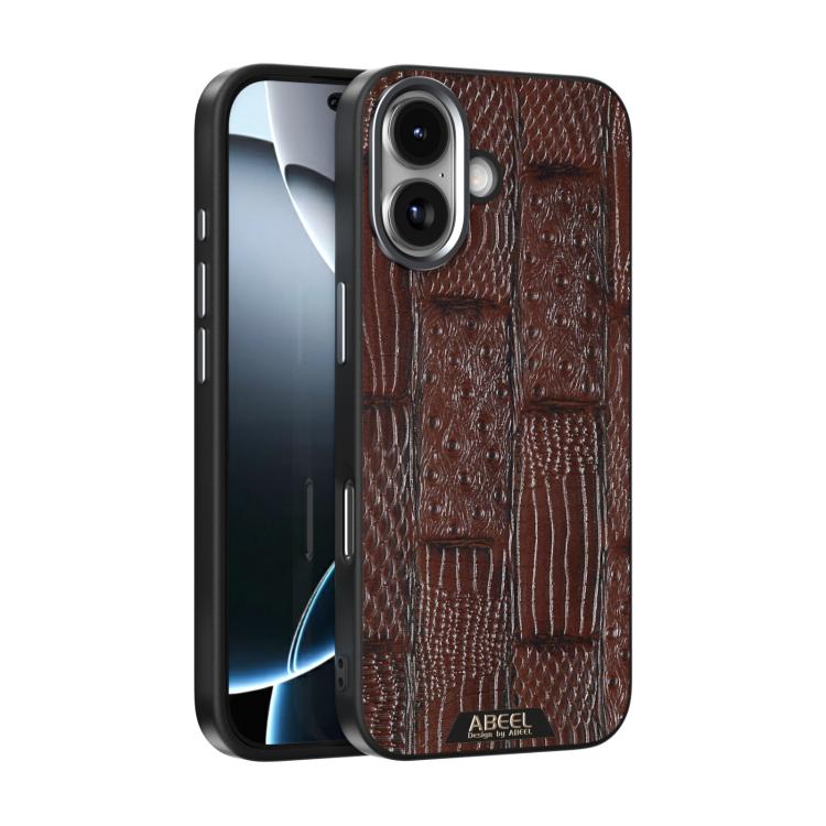 ABEEL Beast Pattern 6D Micro-Embossed MagSafe Genuine Leather Phone Case Apple Accessories - APEXEL INDIA - Mobile Lens - Mobile Camera Lens - Cellphone Accessories - Phone Lens - Smartphone Lens