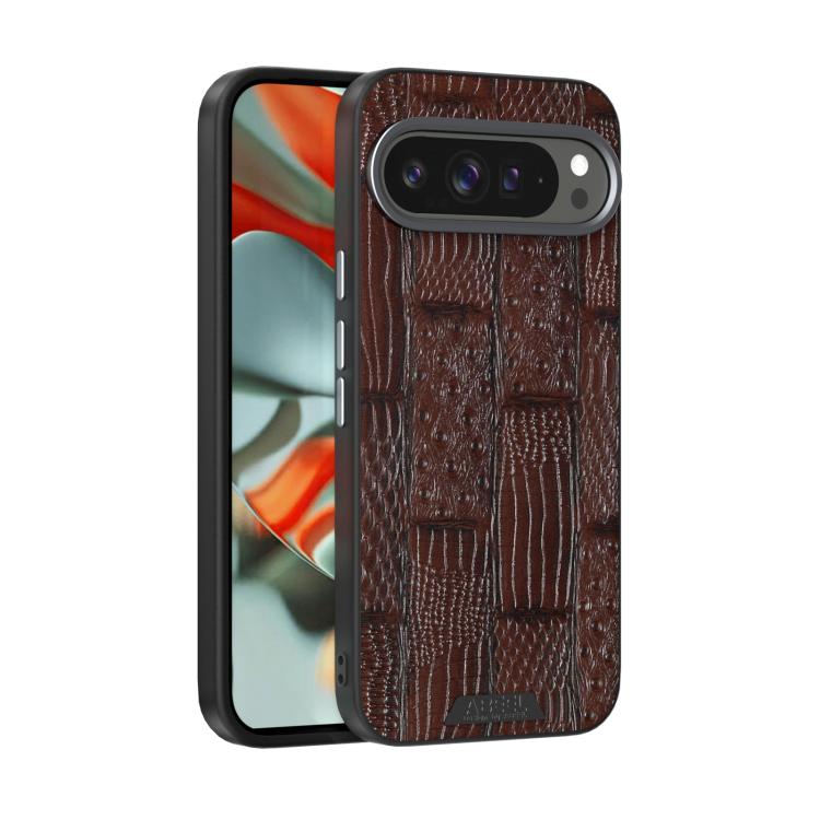 ABEEL Beast Pattern 6D Micro-Embossed MagSafe Genuine Leather Phone Case, For Google Pixel 9a, For Google Pixel 9 Pro XL, For Google Pixel 9 / 9 Pro engabe3806 Mobile Accessories - APEXEL INDIA - Mobile Lens - Mobile Camera Lens - Cellphone Accessories - Phone Lens - Smartphone Lens