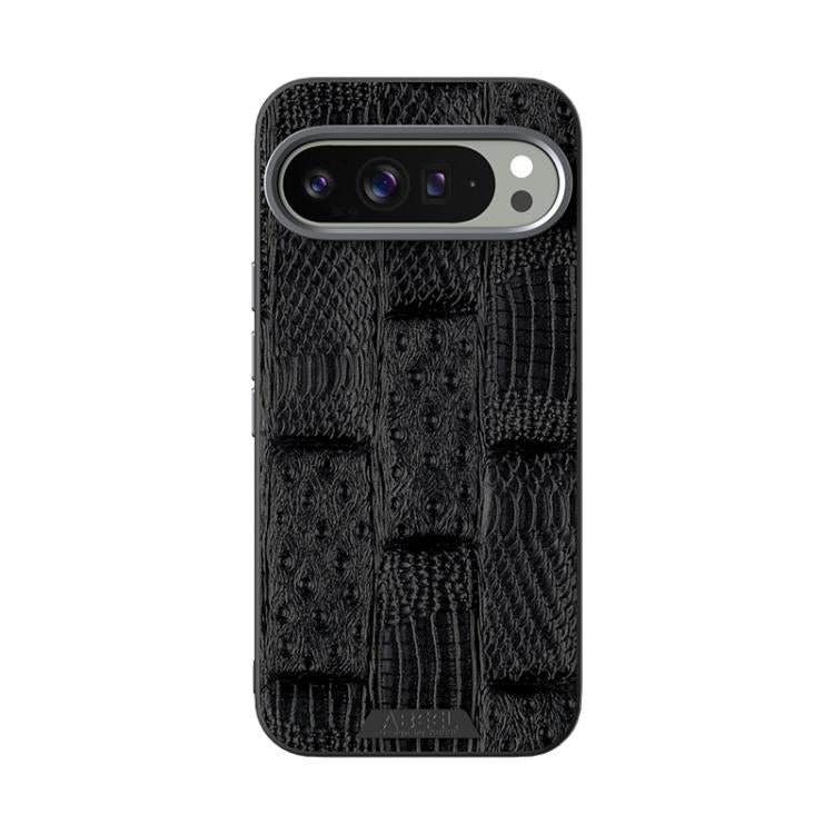 ABEEL Beast Pattern 6D Micro-Embossed MagSafe Genuine Leather Phone Case Mobile Accessories - APEXEL INDIA - Mobile Lens - Mobile Camera Lens - Cellphone Accessories - Phone Lens - Smartphone Lens
