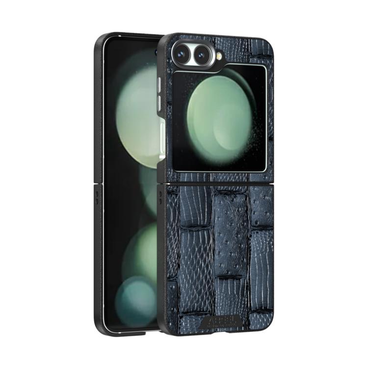 ABEEL Beast Pattern 6D Micro-Embossed MagSafe Genuine Leather Phone Case, For Samsung Galaxy Z Flip5 5G Samsung Accessories - APEXEL INDIA - Mobile Lens - Mobile Camera Lens - Cellphone Accessories - Phone Lens - Smartphone Lens